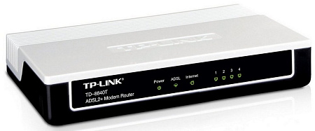 ADSL Router TP-LINK "TD-8840T",1xEthernet port+1xUSB, ADSL/ADSL2/ADSL2+, Splitter, Annex A