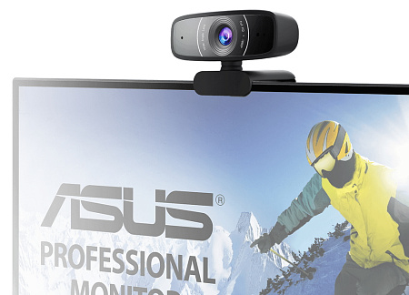PC Camera Asus C3, 1080p/30fps, FoV 78°, Fixed foucus, 360° Rotation, Dual Microphone