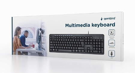 Клавиатура Gembird KB-UM-106-RU, Проводное, Чёрный