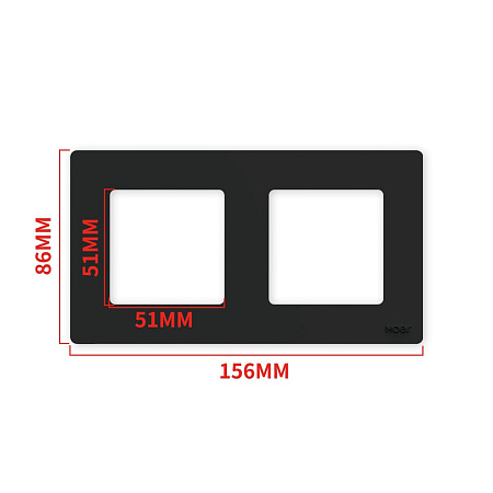 Moes Star Ring Switch Panel EU Version 2 Gang, Grey