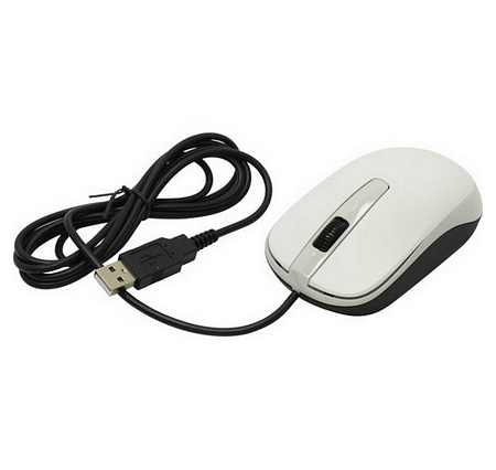 Mouse Genius DX-120, 1200 dpi, 3 buttons, Ambidextrous, 85g, 1.5m, USB, White