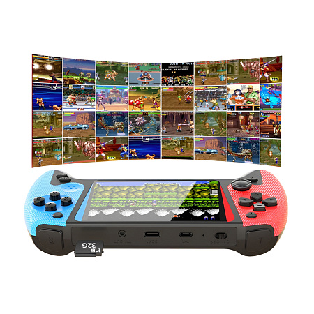 Game Console Q21 Handheld, 3.5" LCD Screen, Retro Games, Black