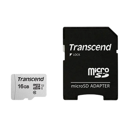 Карта памяти Transcend microSDHC 300S, 16Гб (TS16GUSD300S-A), клавиатуры ,мышки ,веб камера ,коврики ,флешки , 16gb, 32gb,64gb,128gb,256gb,512,microsd,sd