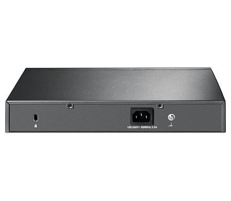 .8-port Gigabit  Managed PoE+ Switch, TP-LINK "T2500G-10MPS", 2x1Gbps SFP, 116W Budget, steel case