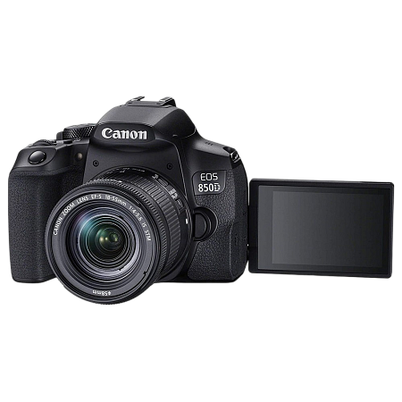 Зеркальный фотоаппарат Canon EOS 850D + EF-S 18-55 IS, Чёрный