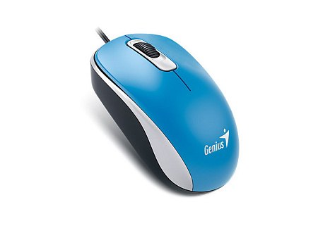 Mouse Genius DX-110, 1000 dpi, 3 buttons, Ambidextrous, 85g, 1.5m, USB, Blue