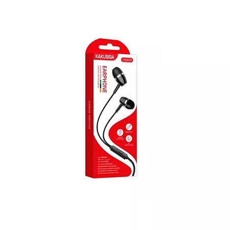 Ksiga Earphones 3.5mm with Mic Jiaxuan KSC-659, Black