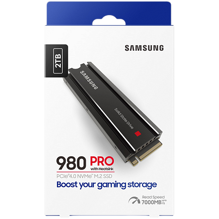.M.2 NVMe SSD 2.0TB Samsung  980 PRO w/ Heatsink [PCIe 4.0 x4, R/W:7000/5100MB/s, PC&PS5® Compatible
