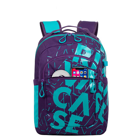 Backpack Rivacase 5430, for Laptop 15,6" & City bags, Violet/Aqua