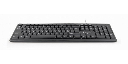 Keyboard Gembird KB-U-103, Standard, Full size, Silent, 1.5m, USB, EN/RU, Black Keyboard Gembird KB-U-103, Standard, Full size, Silent, 1.5m, USB, EN/RU, Black
