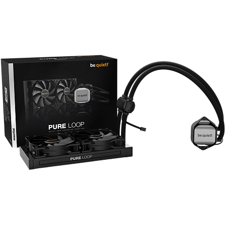 AIO Liquid Cooling be quiet! "Pure Loop 240mm" (19-39.5dB, 2x120mm, PWM, 2000RPM, White LED, 1005g.)