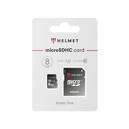 Helmet MicroSD Card (Class 10) UHS-I (U1) + SD Adapter, Basic Line, 8 GB Helmet MicroSD Card (Class 10) UHS-I (U1) + SD Adapter, Basic Line, 8 GB