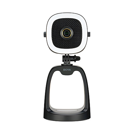 Boya All-in-one USB Microphone with LED Ring Light, 4K Camera (BY-CM6B), USB A to C (1.2m), Black