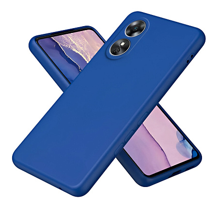 Helmet Case Liquid Silicone Oppo A17, Blue