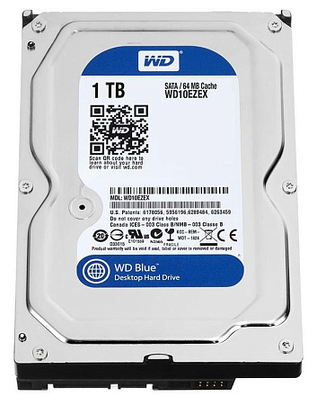 Жесткий диск Western Digital WD Blue, 3.5", 1 ТБ <WD10EZEX>