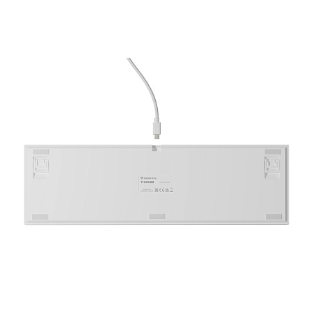 Genesis Mechanical Keyboard Thor 404 US Layout RGB Backlight Mechanical White Gateron Yellow Pro