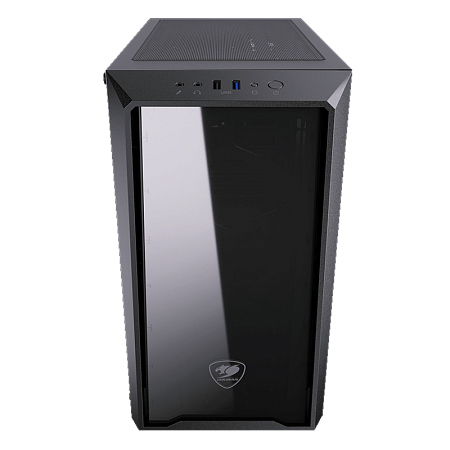 Case mATX Cougar MG120-G, w/o PSU, 1x120mm fan, USB 3.0, Tempered Glass, Black