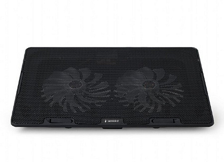 Notebook Cooling Pad Gembird NBS-2F15-02, up to 15.6'', 2x125mm fan, Adjustable angle, LED light