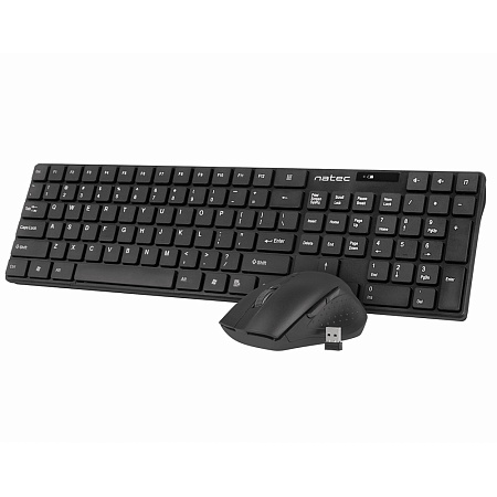 Natec Wireless Combo Keyboard+Mouse Stingray, Black Natec Wireless Combo Keyboard+Mouse Stingray, Black