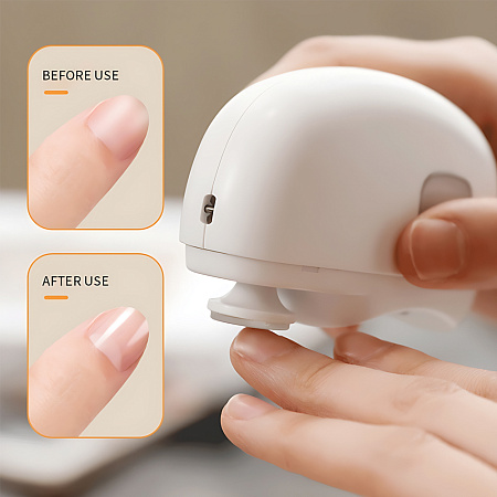 Electric Nail Clipper, Nail File and Manicure, CH705, White