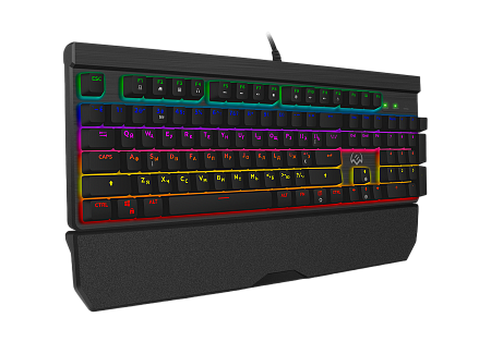Gaming Keyboard SVEN KB-G9500, Mechanical, Blue SW, Fn keys, Programmable, Win Lock, Wrist rest, RGB