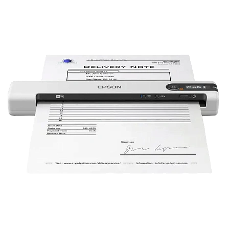 Мобильный Сканер Epson DS-80W, A4, Белый