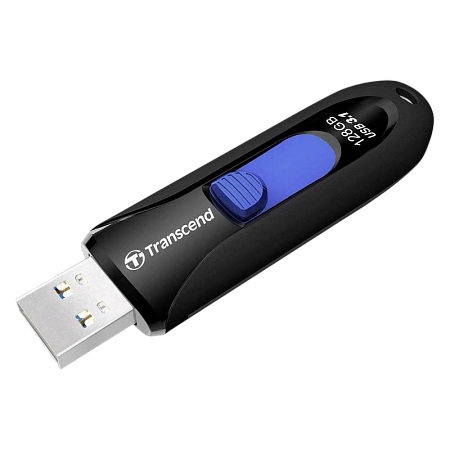 USB Flash накопитель Transcend JetFlash 790, 128Гб, Чёрный/Синий