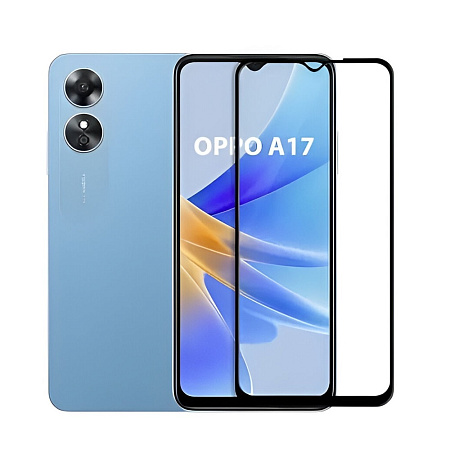 Helmet Diamond Glass 5D Oppo A17, Black