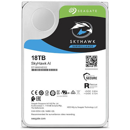 Жесткий диск Seagate SkyHawk AI, 3.5", 18 ТБ <ST18000VE002>