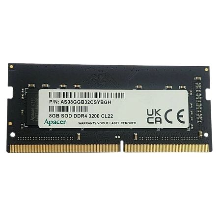 .8GB DDR4- 3200MHz SODIMM Apacer PC25600, CL22, 260pin DIMM 1.2V .8GB DDR4- 3200MHz SODIMM Apacer PC25600, CL22, 260pin DIMM 1.2V