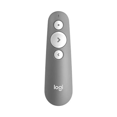 Presenter Logitech R500, Class 2 Laser, Range: 20m, Bluetooth/2.4 Ghz, 1xAAA, Grey