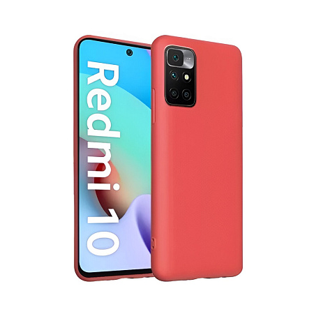 Helmet Case Liquid Silicone Redmi 10, Red