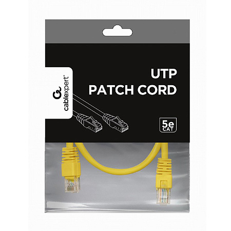 0.25m, Patch Cord Yellow, PP12-0.25M/Y, Cat.5E, Cablexpert, molded strain relief 50u" plugs 0.25m, Patch Cord Yellow, PP12-0.25M/Y, Cat.5E, Cablexpert, molded strain relief 50u" plugs