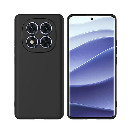 WOO Case Liquid Silicone Xiaomi Redmi Note 14 Pro Plus 5G, Black