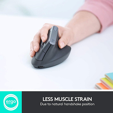 Wireless Mouse Logitech MX Vertical, 400-4000 dpi, 6 buttons, Ergonomic, 135g., 57° tilt, , 240mAh, 
