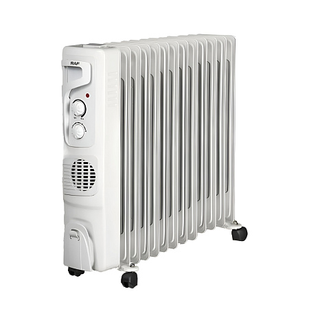 Raf Oil Radiator + Turbo Fan R.1329W, 13 Sections, 2900W, White