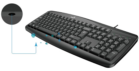 Keyboard & Mouse Genius Smart KM-200, 12 Fn keys, Concave keycap, Spill resistant, 1000dpi, 3 button