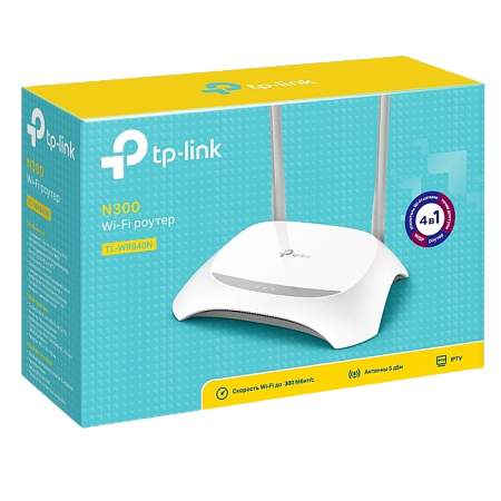 Wi-Fi N TP-LINK Router, "TL-WR840N", 300Mbps, WISP Wi-Fi N TP-LINK Router, "TL-WR840N", 300Mbps, WISP