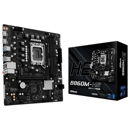 Материнская плата ASRock B860M-H2, LGA1851, Intel B860, Micro-ATX,процессоры ,оперативная память, ssd, M2, hdd, кейсы