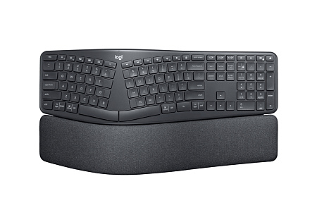 Wireless Keyboard Logitech ERGO K860, Curved keyframe, Split layout, Ultra precise typing, Palm rest