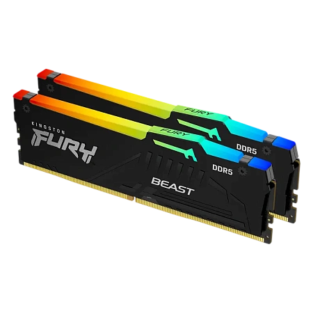 Оперативная память Kingston FURY Beast RGB, DDR5 SDRAM, 6000 МГц, 16 ГБ, KF560C36BBEAK2-16