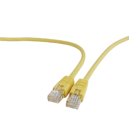  0.5m, Patch Cord  Yellow, PP12-0.5M/Y, Cat.5E, Cablexpert, molded strain relief 50u" plugs