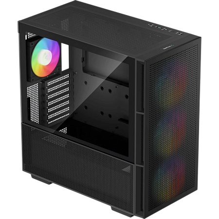 Case ATX Deepcool CH560, w/o PSU, 3x140mm & 1x120mm ARGB, USB-C, USB3.0, Front Mesh, Hybrid Side pan