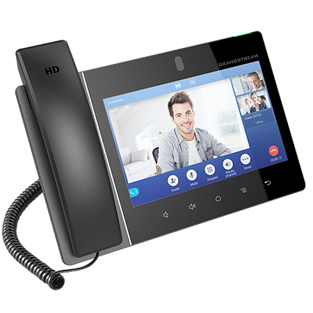 Grandstream GXV3480 Video, 16 SIP, 16 Lines, Android, 8" IPS Touch Screen, PoE, Wi-Fi 6, Black