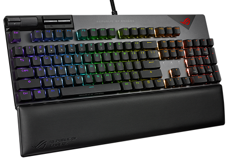 Gaming Keyboard Asus ROG Strix Flare II, Mechanical , NX Red SW, PBT, US Layout,Wrist rest, RGB, USB