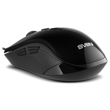 Mouse SVEN RX-520S, 800-3200 dpi, 6 buttons, Ambidextrous, Silent, 83g., 1.5m, USB, Black Mouse SVEN RX-520S, 800-3200 dpi, 6 buttons, Ambidextrous, Silent, 83g., 1.5m, USB, Black