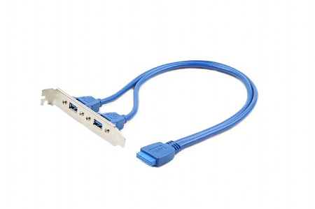 Адаптер Gembird CC-USB3-RECEPTACLE, Dual USB 3.0 receptacle on bracket
