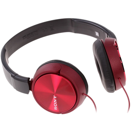 Headphones  SONY  MDR-ZX310APR, Mic on cable,  4pin 3.5mm jack L-shaped, Cable: 1.2m, Red