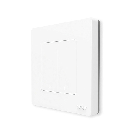 Moes Zigbee Star Ring Smart Push Button Swicth 2 Gang CR2032, White