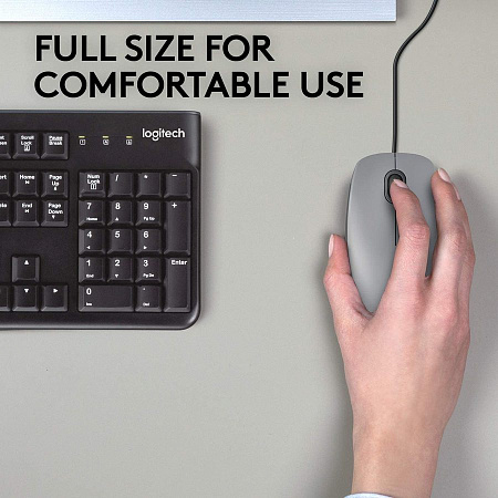 Mouse Logitech M110 Silent, 1000 dpi, 3 buttons, Ambidextrous, 85g., 1,8m, USB, Gray Mouse Logitech M110 Silent, 1000 dpi, 3 buttons, Ambidextrous, 85g., 1,8m, USB, Gray